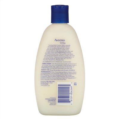Aveeno, Baby Soothing Relief, крем-гель для ванной и душа , без запаха, 8 жидк. унций (236 мл)