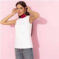 Блуза прямого кроя, Кейт Мосс отдыхает (white)