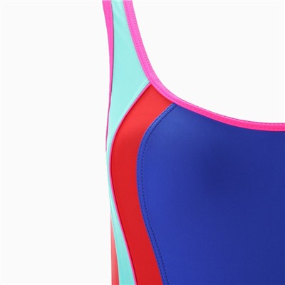 Купальник женский слитный, цвет васильковый, размер 44 (38)