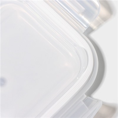 Контейнер для еды Доляна Basic, 370 мл, 14.5×10.5×5.5 см, прямоугольный, жаропрочного стекло, прозрачный