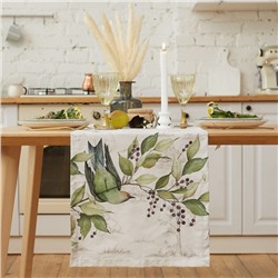 Дорожка на стол «Этель. Готовь с душой», 40×149 см, 100% хлопок, саржа 190 г/м²