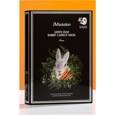 JMsolution Успокаивающая тканевая маска с экстрактом моркови / Green Dear Rabbit Carrot Mask, 30 мл KRISTALLER, 1108648