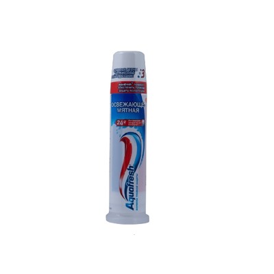 Aquafresh Зубная паста 100мл Освежающая мятная помпа