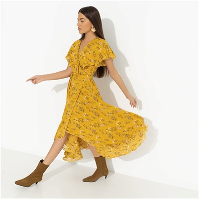 Платье на запах, Счастье влюбленности (желтый)