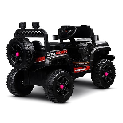 Электромобиль детский "Супер машина" (цвет черный)