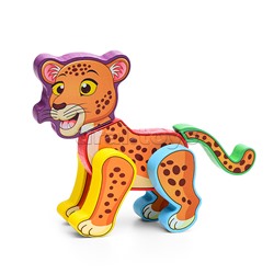 Пазлы "Животные" + доска для рисования