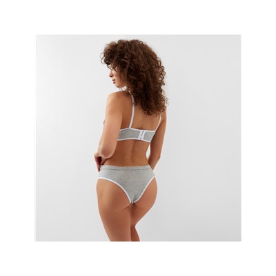 Комплект нижнего белья женский (топ, трусы) Collorista, серый, размер 46-48