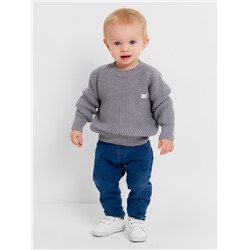 Джемпер вязаный Крошка Я, рост 74-80 см, серый