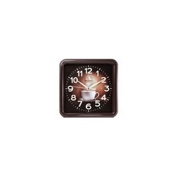 Часы настенные 260*260мм, кварцевые, коричневый циферблат