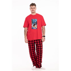 Футболка с новогодним принтом М125140Пк