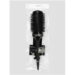 Брашинг керамический Premium, продуваемый, прорезиненная ручка, d=53/70 мм, 28.7(±1) см, чёрный