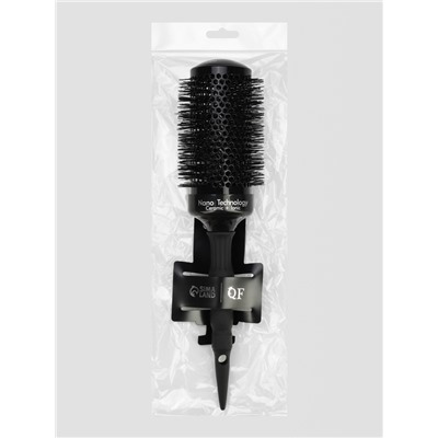 Брашинг керамический Premium, продуваемый, прорезиненная ручка, d=53/70 мм, 28.7(±1) см, чёрный