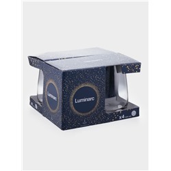Стаканы Luminarc «Серебряная дымка», 350 мл, набор 4 шт., стекло, серые, прозрачные