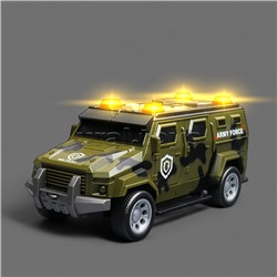 Машина "Армейский броневик" 1:32 (свет, звук) в коробке