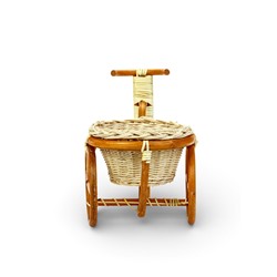 Декоративное кашпо «Велосипед», 31×17×25 см, деревянное, плетёное