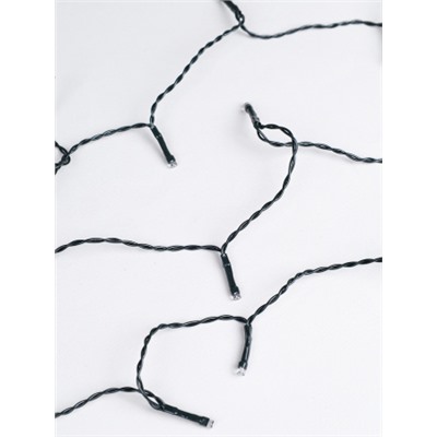 Гирлянда с питанием от солнечных элементов 10 м 100 лампочек 6 режимов / DPM-5560 /уп 100/ теплый белый свет