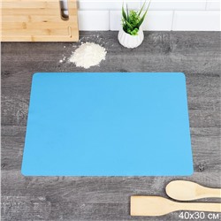 Силиконовый коврик 40х30 см / RY-878-E /уп 200/ лазурный/ 0,094