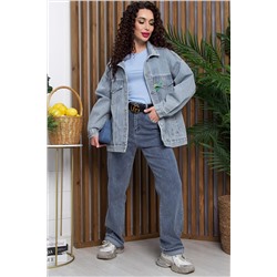 Жакет джинсовый Милана (серо-голубая) Б13370-4М
