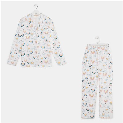 Пижама женская (рубашка, брюки) KAFTAN «Радуга», размер 44-46