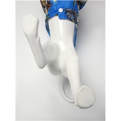 Рубашка для собак «Тропики», размер L, ДС 28, ОГ 36, ОШ 26 см, голубая