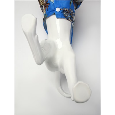 Рубашка для собак «Тропики», размер L, ДС 28, ОГ 36, ОШ 26 см, голубая