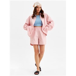 Костюм женский (рубашка, шорты) MINAKU: Oversize, тёмно-розовый, размер 46