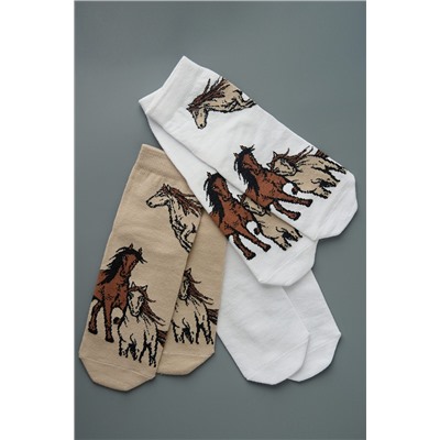 Носки стандарт Лошадки (набор 3 пары) НАТАЛИ, 1216634