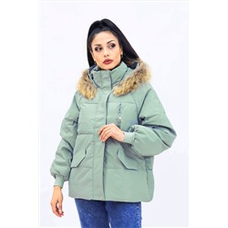 Куртка парка демисезонная с натуральным мехом арт. 613А НАТАЛИ, 1052689