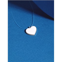 Колье двухстороннее на леске из серебра с эмалью родированное - Сердце ЛС-030-2ср