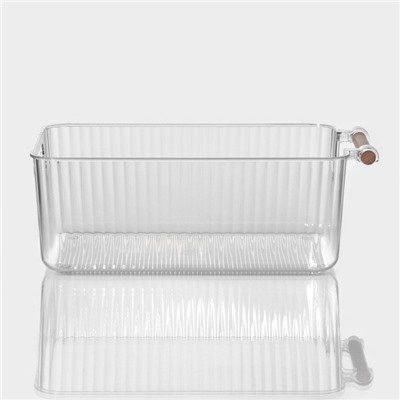 Контейнер для хранения с ручкой LaDо́m «Кристалл», 34×18.3×12 см, прозрачный