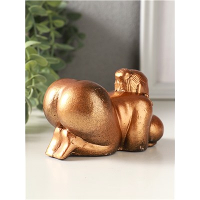 Фигурка гипс «Богиня плодородия лежит», 7×10×6 см, под старую бронзу