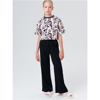 Комплект трикотажный для девочек: фуфайка (футболка), брюки