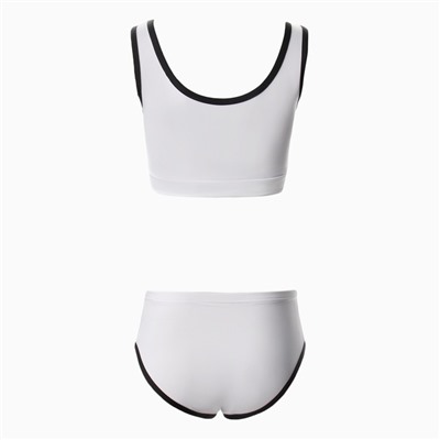 Купальник раздельный спортивный женский, размер 48, белый