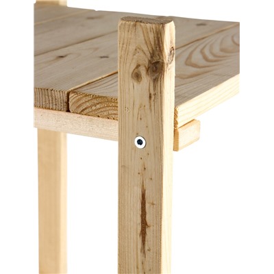 Стеллаж деревянный, 4 полки, 140×40×40 см, липа, напольный, «Добропаровъ»