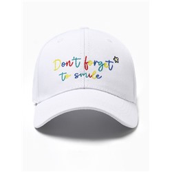 Кепка женская с вышивкой MIST Smile, белая, размер 56-58