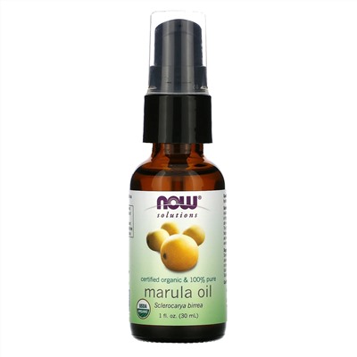 Now Foods, Solutions, Certified Organic & 100% Pure Marula Oil, 1 fl oz (30 ml)