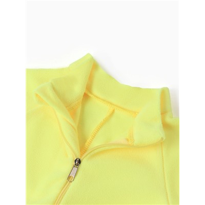 Комбинезон детский флисовый, жёлтый неон, рост 86-92 см