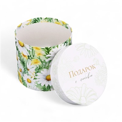 Набор шляпных коробок для цветов 5 в 1, упаковка подарочная, «Ромашки», 16×14 см - 22×19.5 см