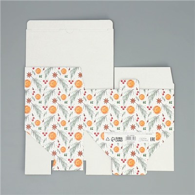 Коробка подарочная новогодняя складная «Счастья в Новом году», 22×15×10 см