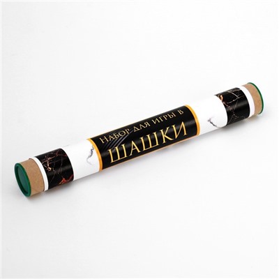 Шашки, настольная игра «Мрамор», поле винил, 30×30 см, 24 шт., d=3 см, h=0.9 см, в тубусе