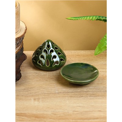 Подсвечник «Конус», 8.5×8.5×8.5 см, керамика, МИКС