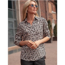 Блузка из вискозы с принтом