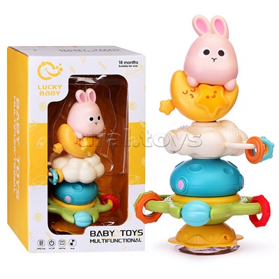 Игрушка развивающая "Зайчонок на месяце" в коробке