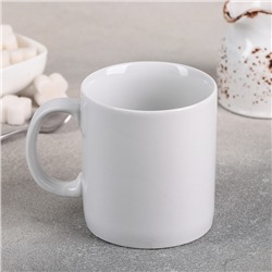 Кружка Дулевский фарфор «Европейский», 300 мл, d=8.3 см, белая