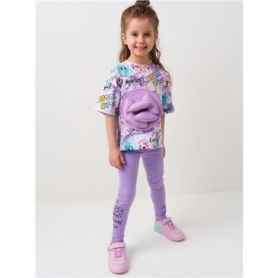 Брюки трикотажные для девочек (легинсы), 2 пары в комплекте