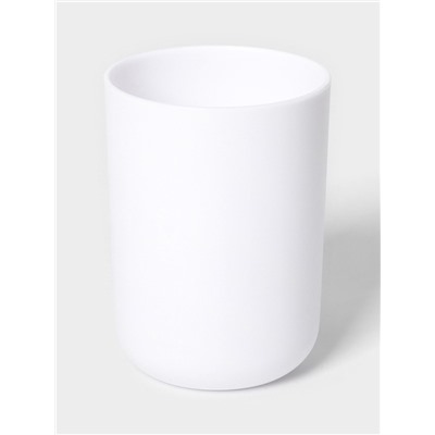 УЦЕНКА Набор для ванной «Вуди» 6 пред.(мыльница. дозатор, 2 стакана, ерш, ведро), белая