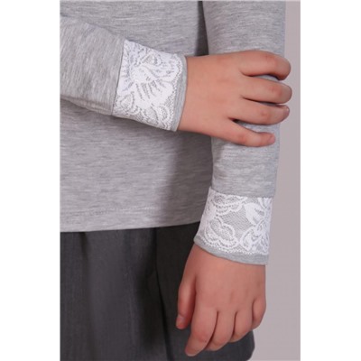 Блузка для девочки Дженифер арт. 13119 (Серый меланж)