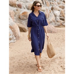 Платье-рубашка из плотного лиоцелла