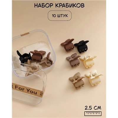 Набор крабиков для волос в боксе (10 шт)