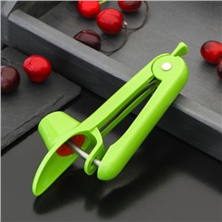 Удалитель косточек из вишни Доляна «Эдда», h=20 см, зелёный